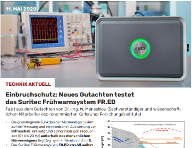 Gutachten Infraschall Alarmanlage